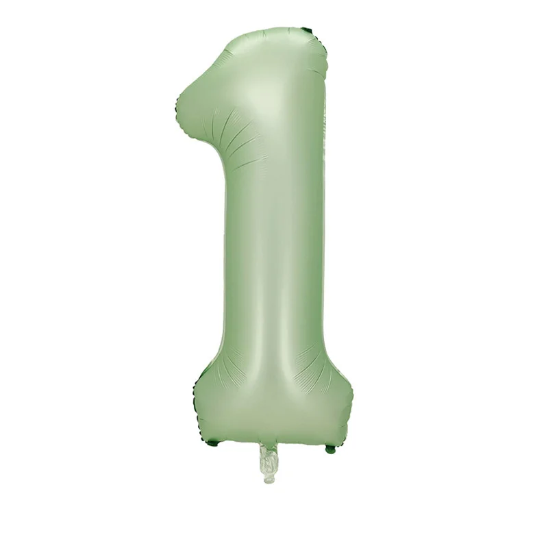 

Большие фольгированные шары 1-9 оливково-зелёного цвета
