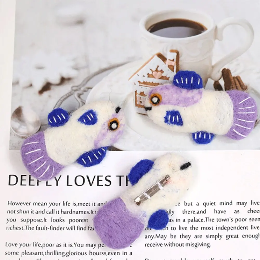 Булавка на лацкане милая маленькая рыбка овечка фетровая брошь креативная