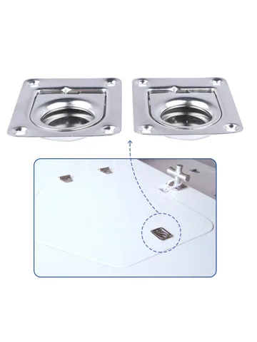 4 шт., D-образные кольца из нержавеющей стали, утопленные анкерные кольца, крепежное кольцо для прицепа, грузовика, лодки, транспортных средств, напольный кронштейн