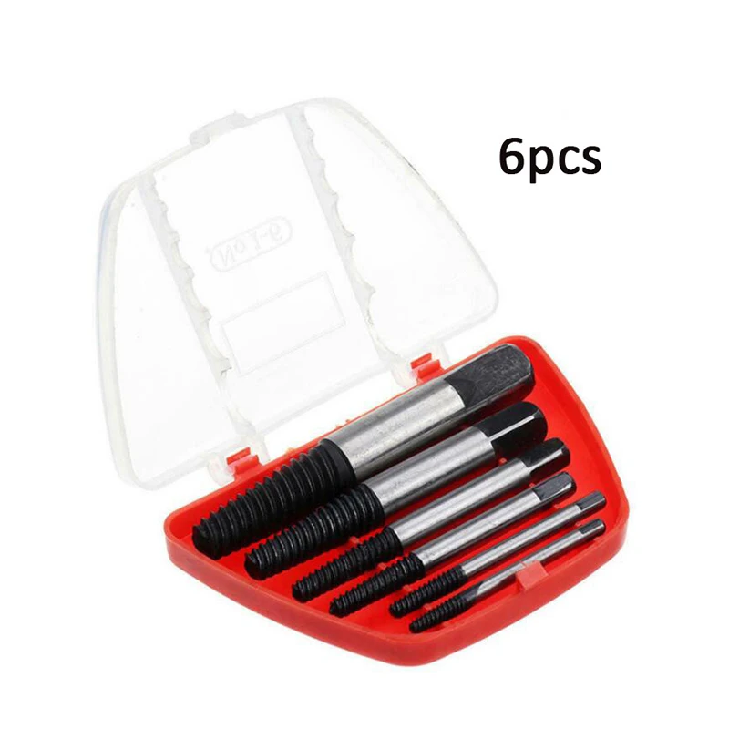 

6Pcs/Set Screw Extractor Center Drill Bits Guide Set Broken Damaged Bolt Remover