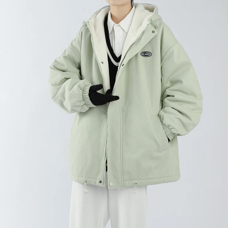 Пальто на хлопковом наполнителе с капюшоном из берберского флиса верхняя одежда