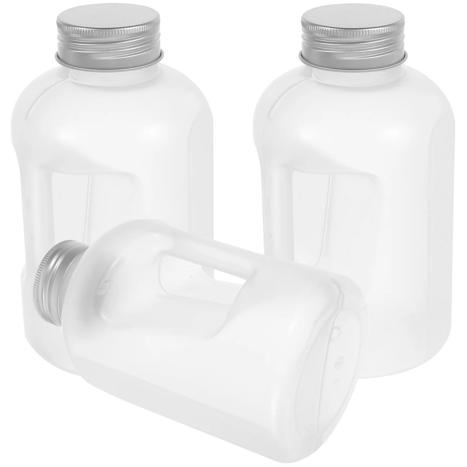 

3 Pcs Juice Bottle Plastic Bottles Empty Gallon Jugs Caps Milk Carton Water Storage Containers Tea Bucket Pp Clear Fridge
