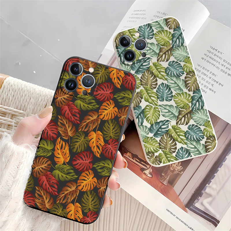 Новый Модный чехол для телефона с рисунком листьев OPPO F11 Pro F7 F9 F19S F15 F17 F21