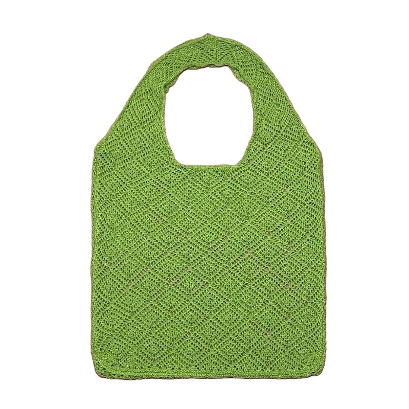 

28GD Knitted Handbags Crochet Tote Bag Shoulder Bag Book Storage Bag Large Capacity Casual Cute Shopping Bags Dumpling Bag