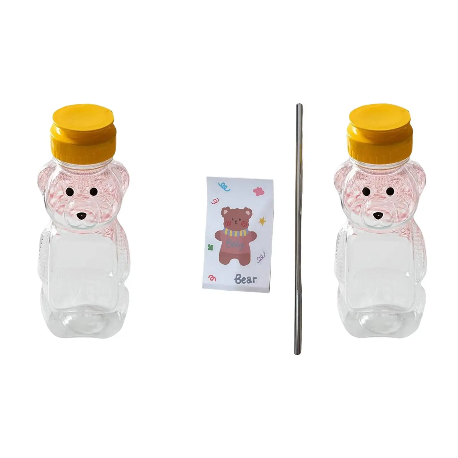 Drinking Bottle Honey Jar Decor Accessories Condiment Reusable Storage Transparent Squeeze Cups for Ketchup Sauce Juice