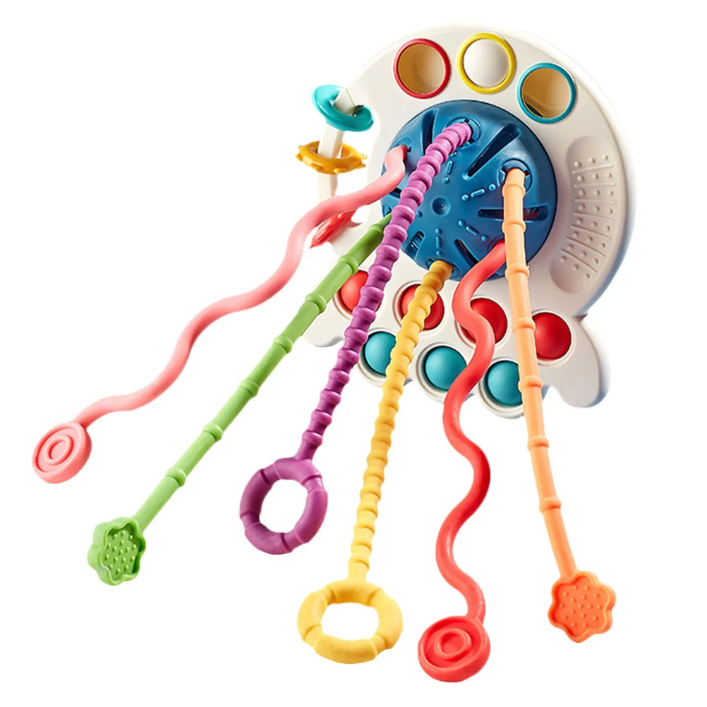 

Toys Toystring Baby Silicone Sensory Rope Travel Montessori Octopus Activity Teether Early Kids Interactivetoddler Ufo