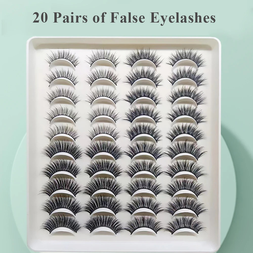 

Ресницы 3D 20 пар, пушистые мягкие ресницы, натуральные толстые ресницы для наращивания, искусственные ресницы для макияжа