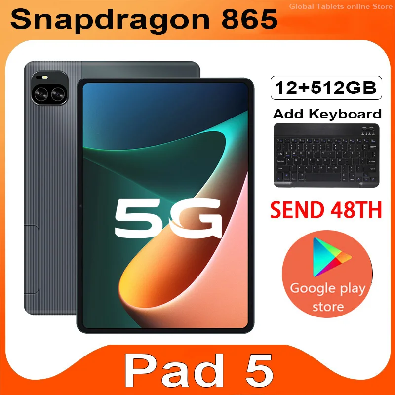 

Смартфон Snapdragon 865, планшетный ПК Pad 5, 120 Гц, 11 дюймов, WQHD + 2,5 K, ЖК-дисплей, 12 Гб + 512 ГБ, 8800 мАч