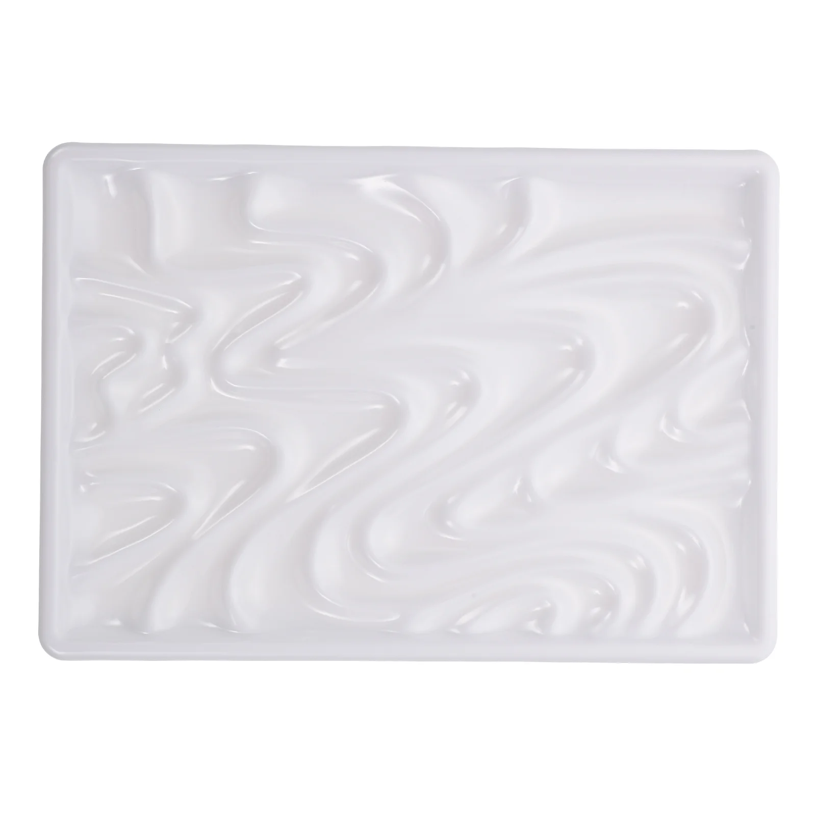 

Wave Palette Gouache Color Mixing Tray Pallet Imitation Porcelain Mixer Plate Multi Hole Painting Board Artist Make