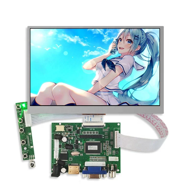 

Наружный, высокая яркость 1000 Nit 7 дюймов 1024*600 Lvds Ips Tft ЖК-дисплей, читаемый солнечным светом экран, сенсорный, Опциональная плата VGA