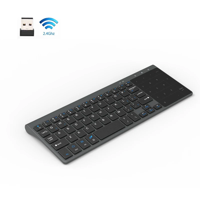2.4GHz Wireless Keyboard with Number Touchpad Mouse 2 In 1 Thin Numeric Keypad for Android Windows Desktop Laptop PC TV Box |
