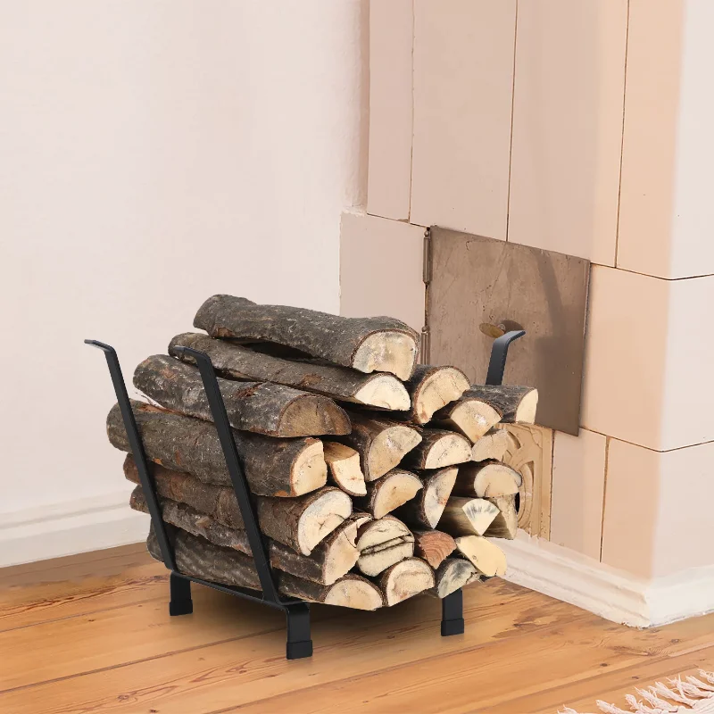 

20 Inches Medium Firewood Rack Steel Firewood Holder Suitable for Indoor and Outdoor Use