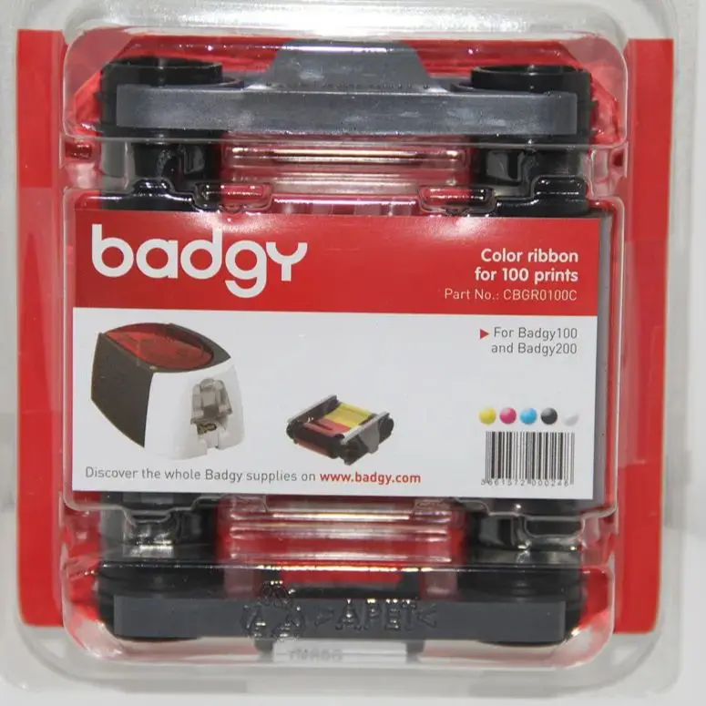 Оригинальная лента для принтера идентификационных карт Evolis Badgy CBGR0100C цветная YMCKO