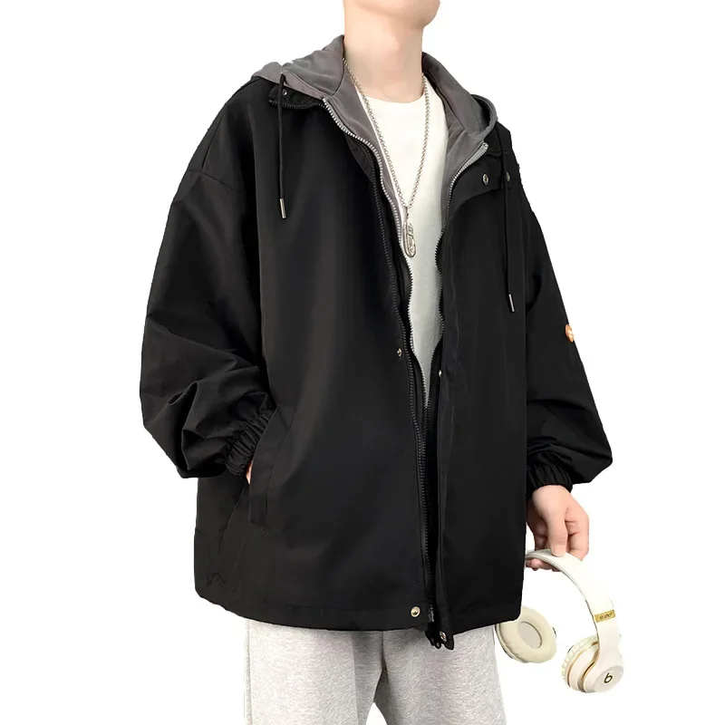 2024 весенне-осенняя новая куртка-илюзор из двух частей мужская универсальная