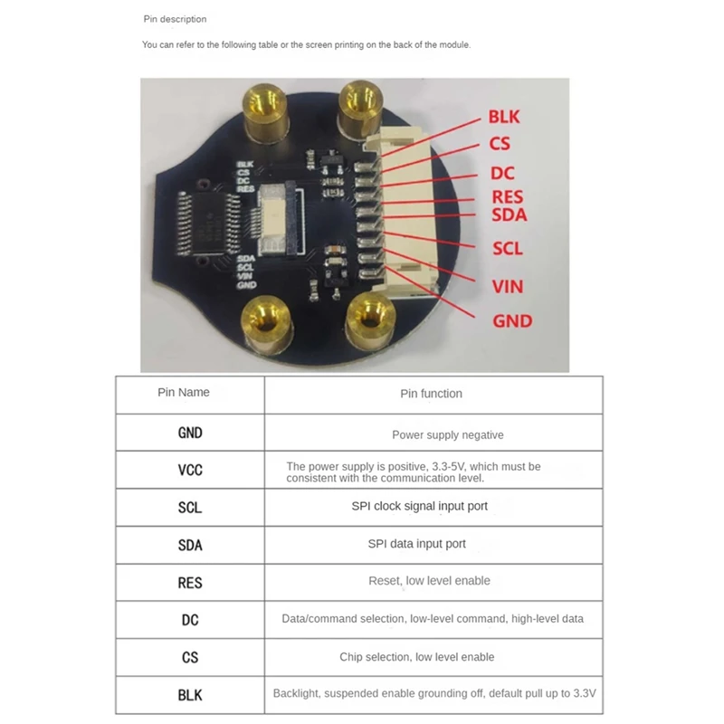 1 28 дюймовый IPS цветной TFT ЖК-дисплей модуль 240X240 GC9A01 привод Печатный платы +