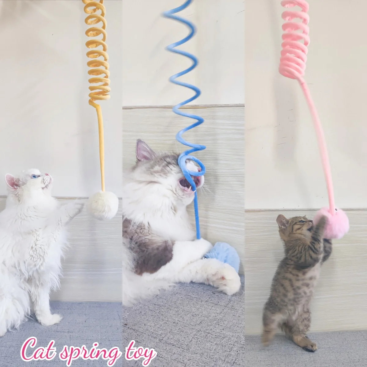 

YANZAI Teasing Cat Toy Funny Self-hey Hanging Door Automatic Scratch Rope Cat Stick Eagle Cat Interactive Supplies Elastic Rope