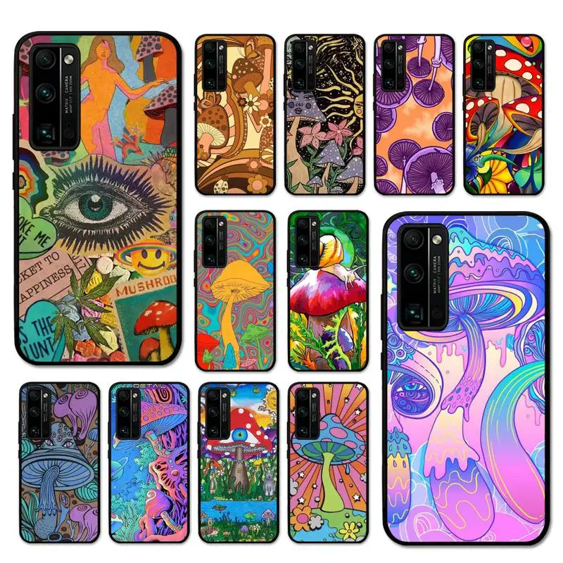 

Trippy Psychedelic Mushrooms Phone Case For Huawei Honor V30 30 9X 7A Pro View 20 10 9 Lite 10I 8C 8X 5A Play Cover