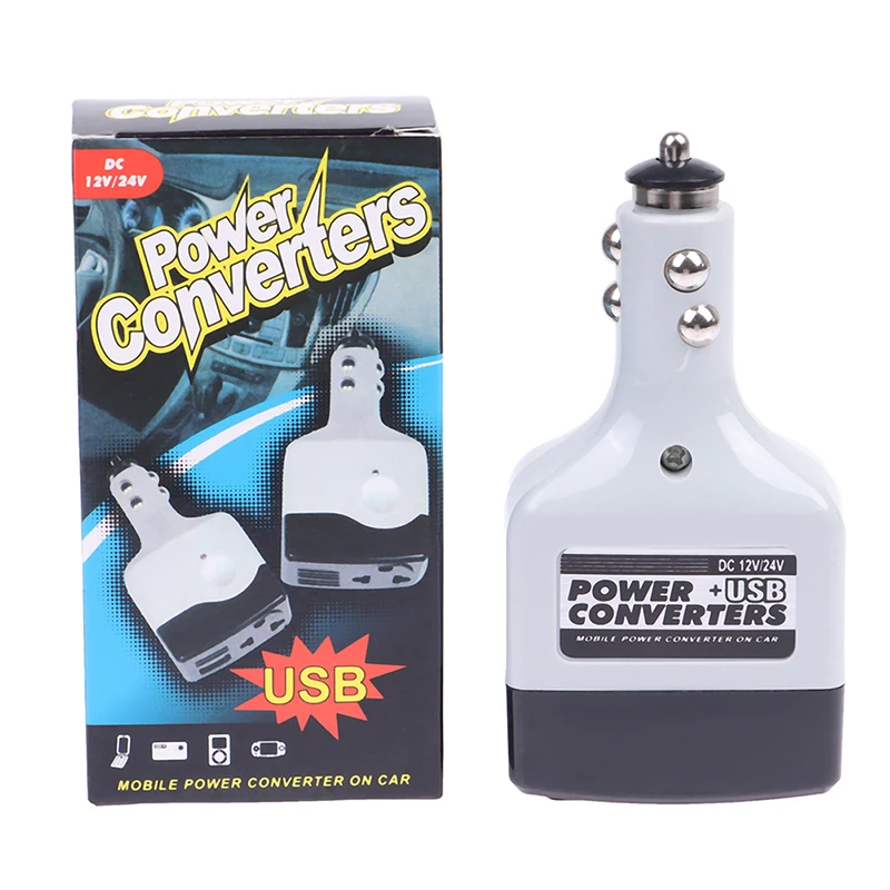 

USB Car Power Converter Dc 12/24V To Ac 220V Car Inverter For Phone Inverter 12V Universal Power Transformer Mobile Phone Charge