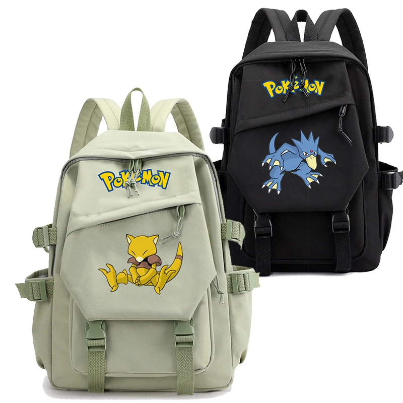 

Pokemon Girls Waterproof Backpack Pack Gengar Laptop Snorlax Book Pikachu Schoolbag Mochilas Backpack for Student Female