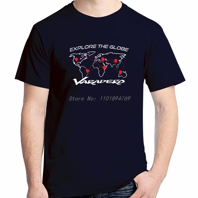 Японские мотоциклы Varadero Xl1000v футболки с короткими рукавами Explore The Globe модные