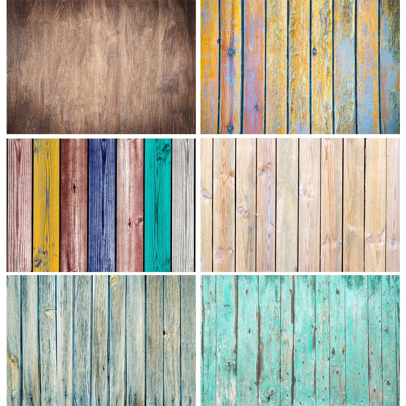 

SHUOZHIKE Wood Floor Wooden Board Texture Photography Backdrops Props Vintage Newborn Baby Photo Studio Background 21318WQ-14