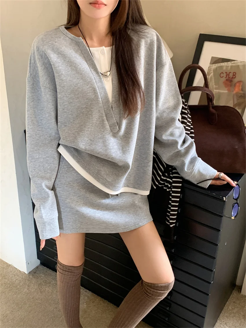 Минималистичные женские костюмы Alien Kitty повседневные универсальные толстовки