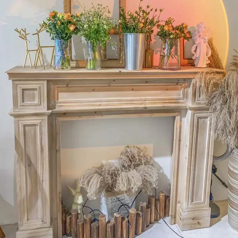 Винтажный шкаф для гостиной шкаф-контейнер дома из твердой древесины