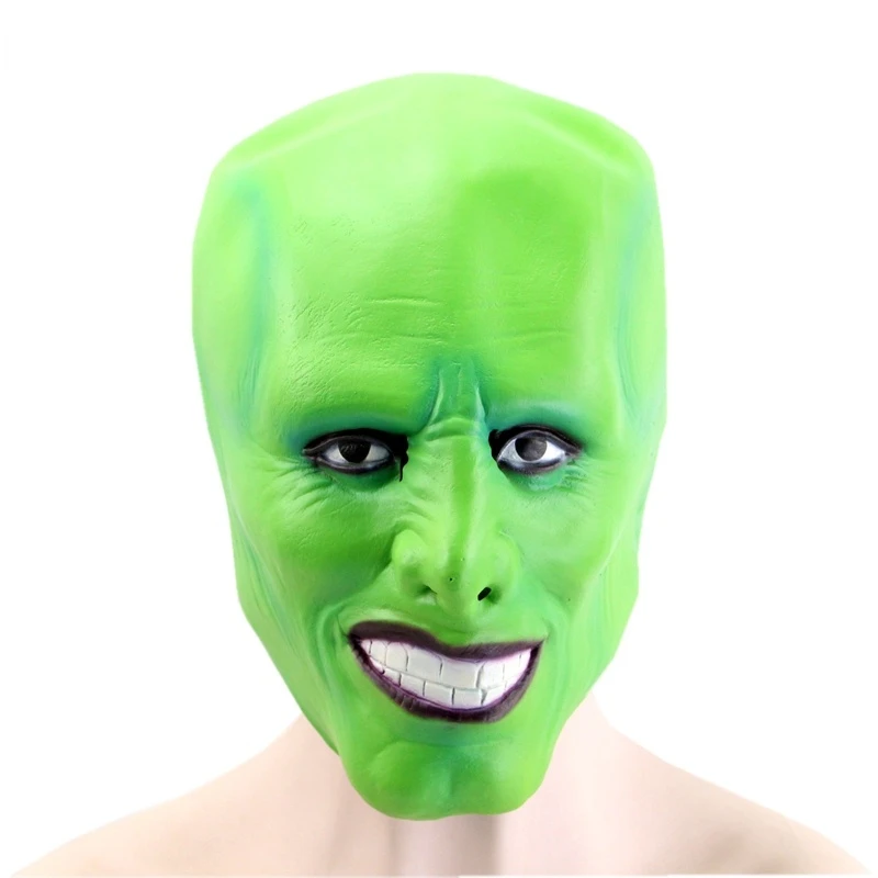 Halloween The Jim Carrey Movies Mask Cosplay Green Mask Costume Adult Fancy Dress Face Halloween Masquerade Party Mask