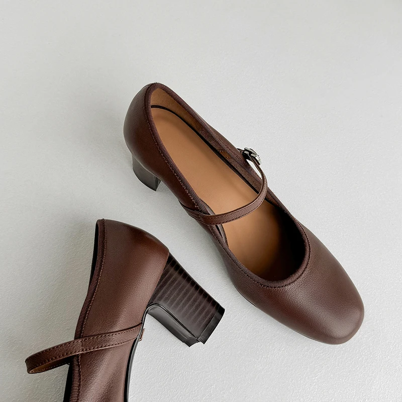 Женские туфли-лодочки 6 см туфли Мэри Джейн на каблуке элегантные весенне-осенние
