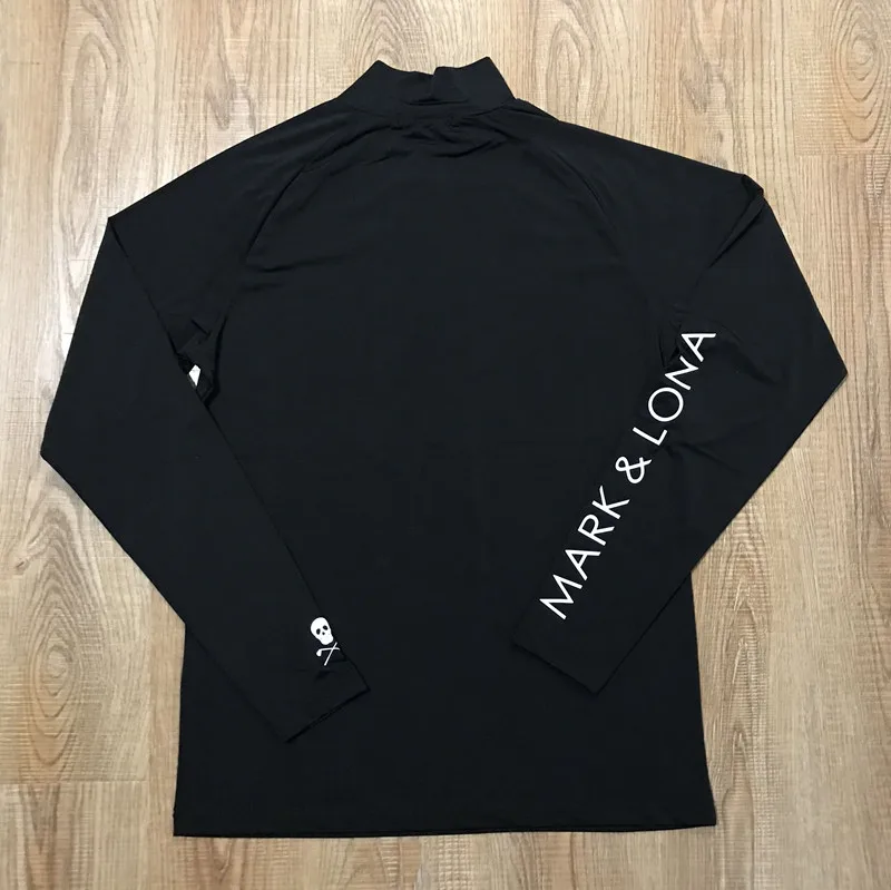 Men's Golf Shirt Elastic Thin Long Sleeve Outdoor Sports Sun Protection Ice Clothing Quick Dry Golf Top