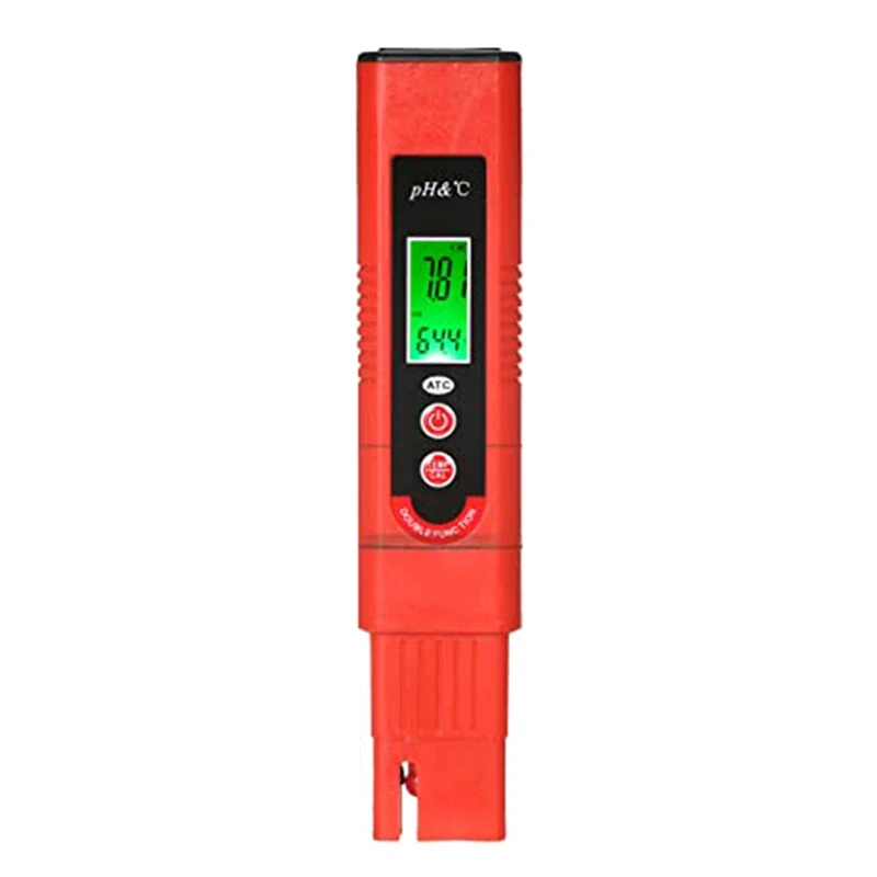 

PH-метр С трехцветным ЖК-дисплеем, автоматическая ручка с функцией ATC, диапазон измерения 0-14 PH для бытового питья, бассейна