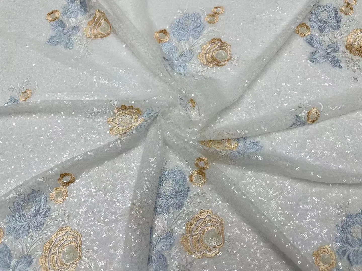 Симпатичный новый дизайн Африканское кружево с вышивкой блестками разных