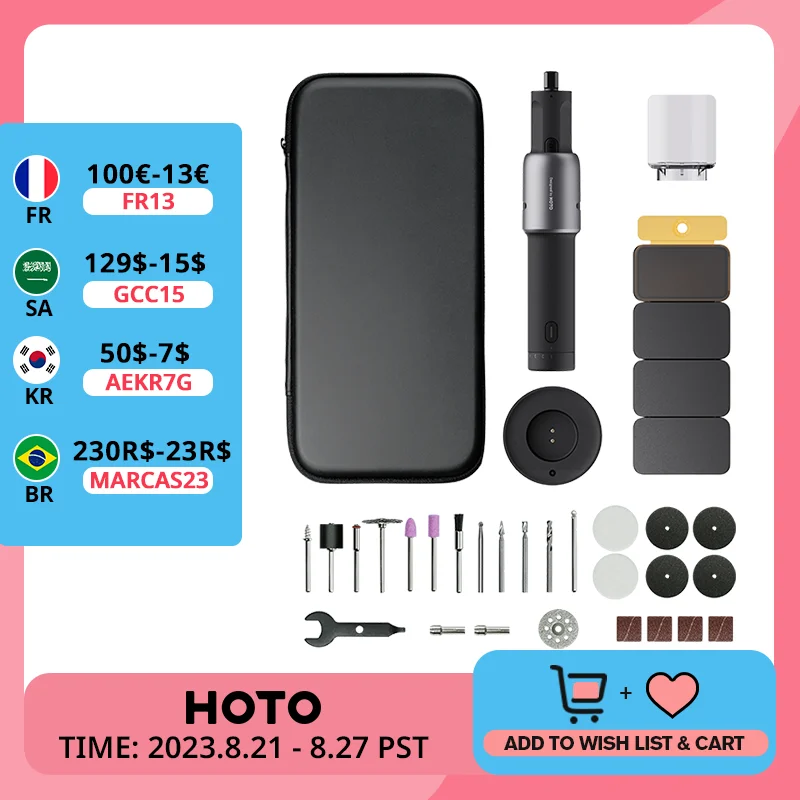 Набор роторных инструментов HOTO, беспроводной шлифовальный портативный мини-дрель 35 в 1, электрическая шлифовальная машинка для резьбы по дереву, 5 скоростей, «сделай сам»