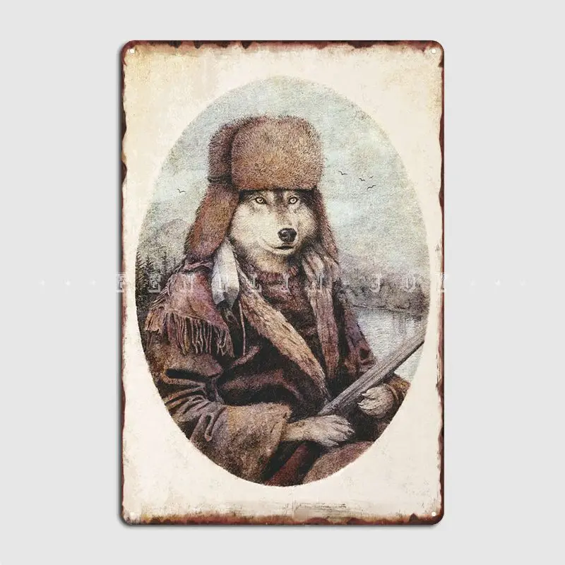 

Горный волк металлический знак кинотеатр кухня клуб бар классический фотографический знак постер