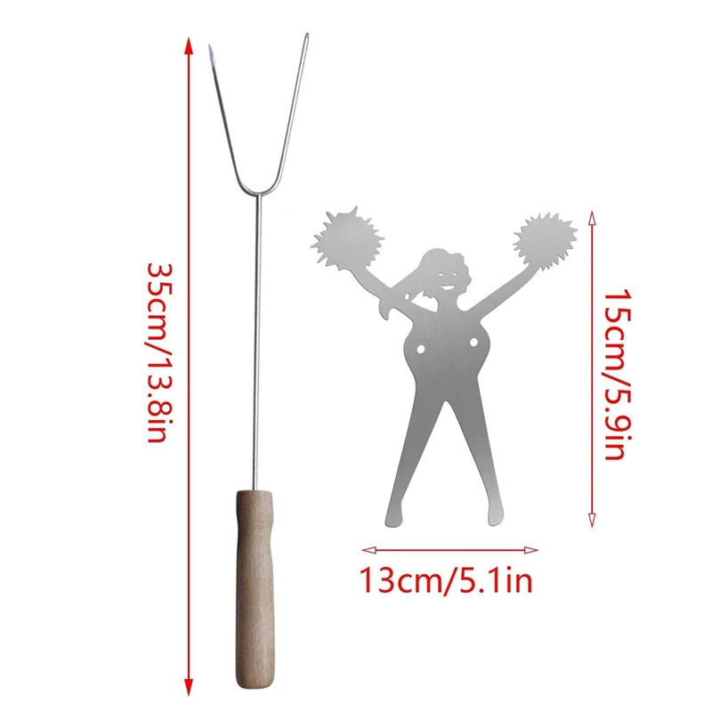 2 шт. стальные жаровня для хот-догов/зефир горные люди и танцующие женщины в форме