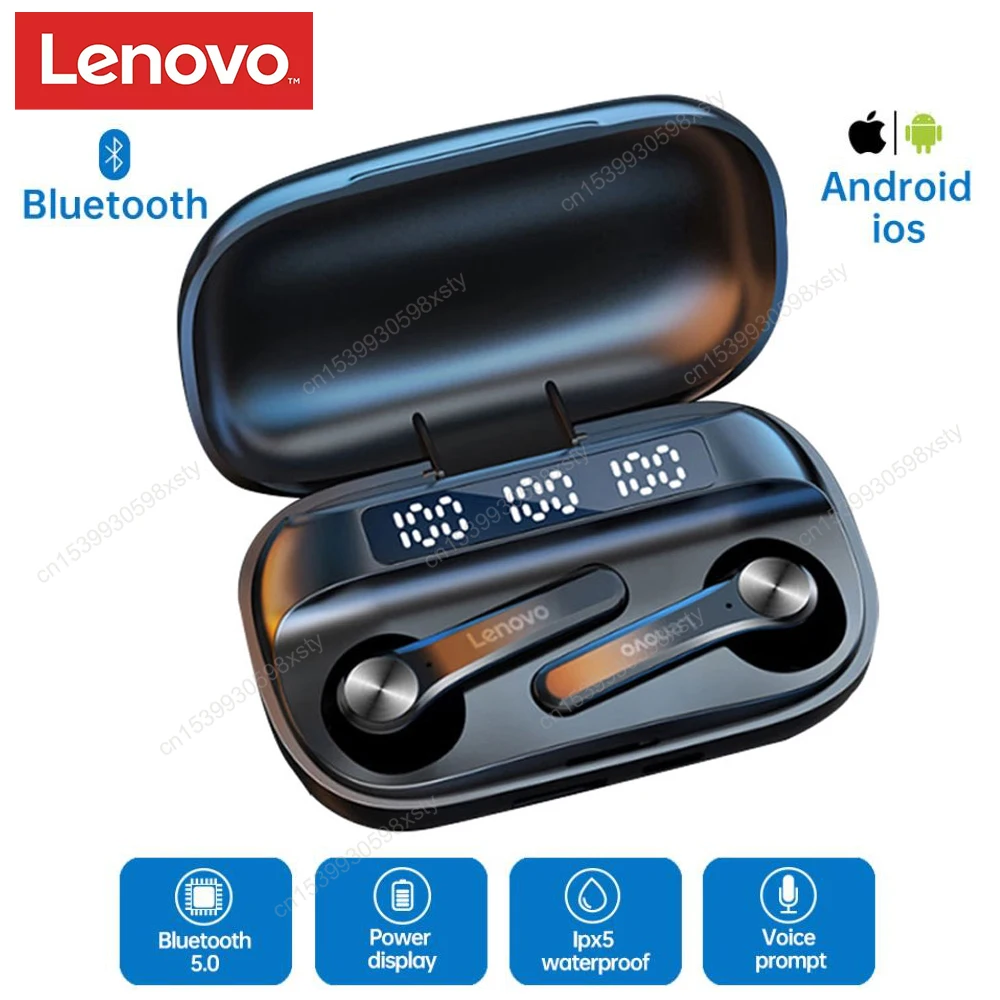 

Original Lenovo QT81 TWS Wireless Earphones Stereo Sports Waterproof Earbuds Hifi Headsets With Mic Bluetooth Headphone HD Call
