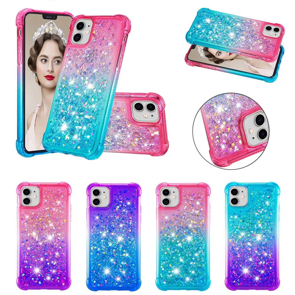 scratch resistant quicksand phone case for moto g stylus pure play g30 g20 g10 g9 plus g100 anti fall liquid sequin back cover free global shipping