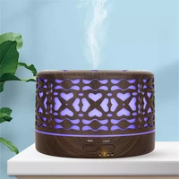 searide aroma essential oil diffuser 500ml air humidifier wood grain aromatherapy ultrasonic cool mister with 7 color led light