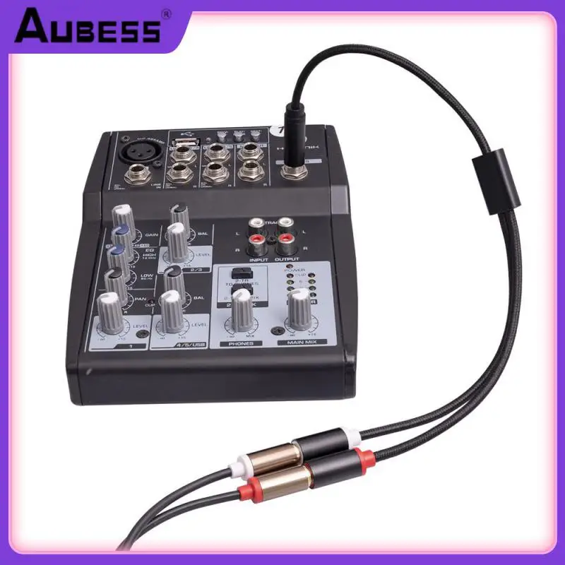 

Jack Stereo Audio Cable Adapter High Quality Black Audio Cable 6.35 Male To Dual Rca Female Splitter Audio Cable Dual Rca