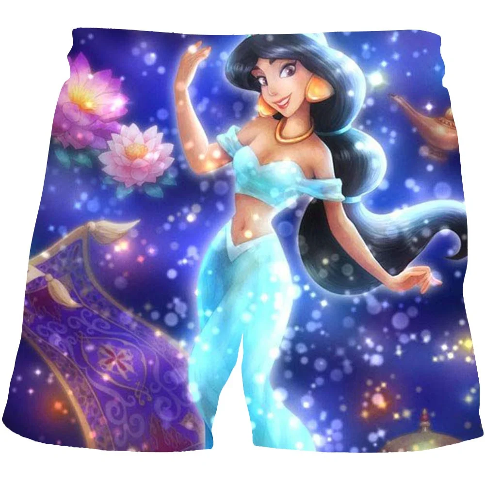 

Новинка 2022, одежда в виде жасмина для маленьких девочек, летние короткие брюки с эластичным поясом, повседневные спортивные короткие брюки ...