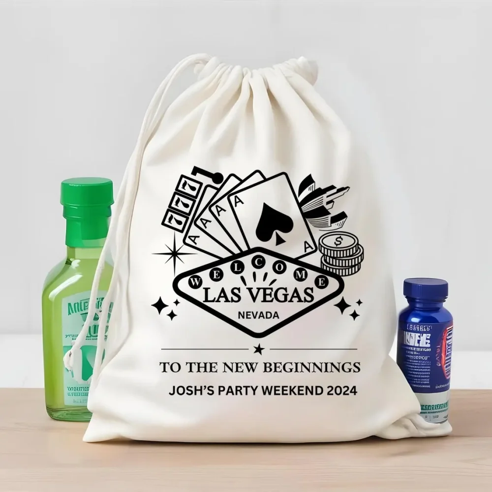 20 шт. индивидуальные сумки для сувениров в Лас-Вегасе-сумки с именемestination-ватные