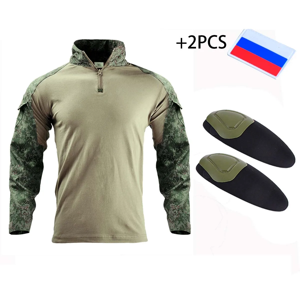 Russian Army Combat T shirt Men Clothing Long Sleeve Tactical T-Shirt Windproof Cotton Military Shirt Man Hunt Airsoft T Shirts