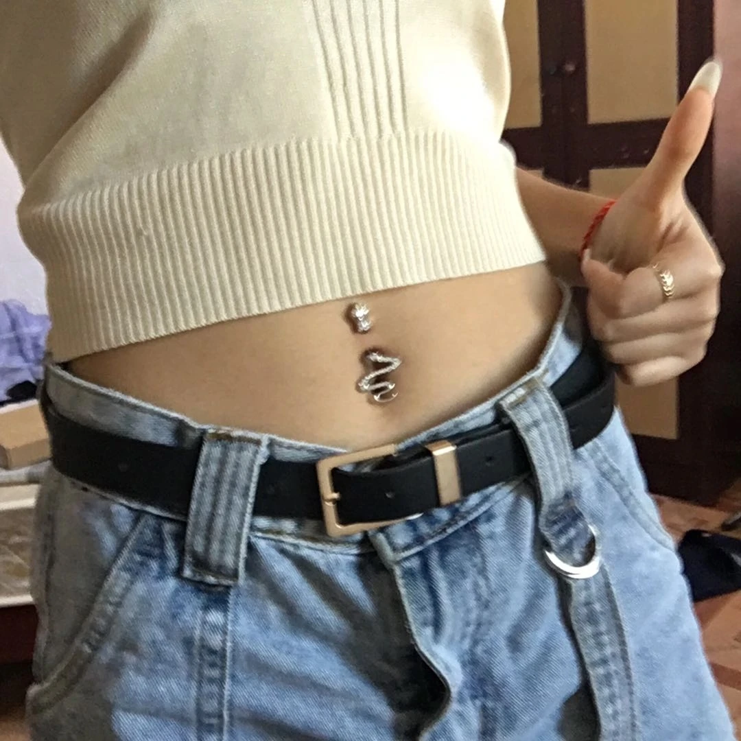 Женское кольцо для пирсинга живота из хирургической стали |