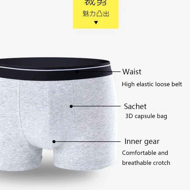 4Pcs/Lot Men's Boxer Shorts Boxers Underpants Male Stretch Shorts Comfortable Underwear Breathable Men Plus Size Boxer L-4XL