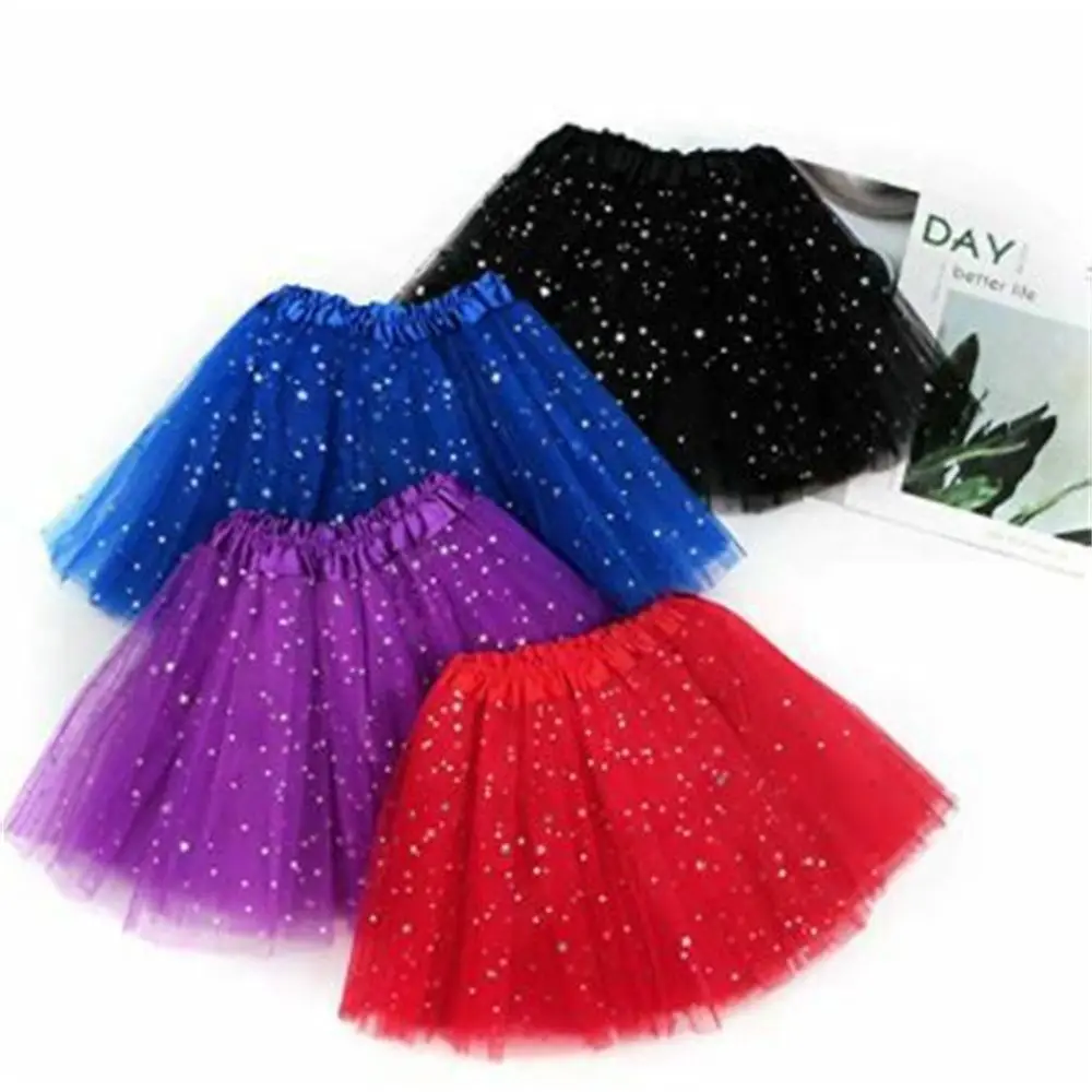 

2-8 Years Girls Kids Tutu Dress 3 Layers Sparkling Princess Ballet Dance Party Dress Petticoat Fancy Dress Birthday Party Gifts