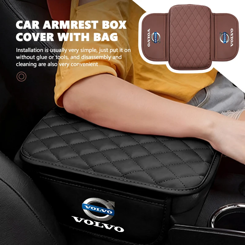 Фото Защитный чехол-накладка на центральную консоль для Volvo (подлокотник, подушка, коврик) для моделей V50, S60, XC60, S40, XC40, XC90, V70, XC70, C30 №4