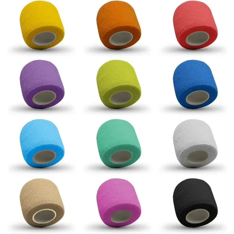 

Colorful Sport Self Adhesive Elastic Bandage Wrap Tape Elastoplast For Knee Support Pads Finger Ankle Palm Shoulder
