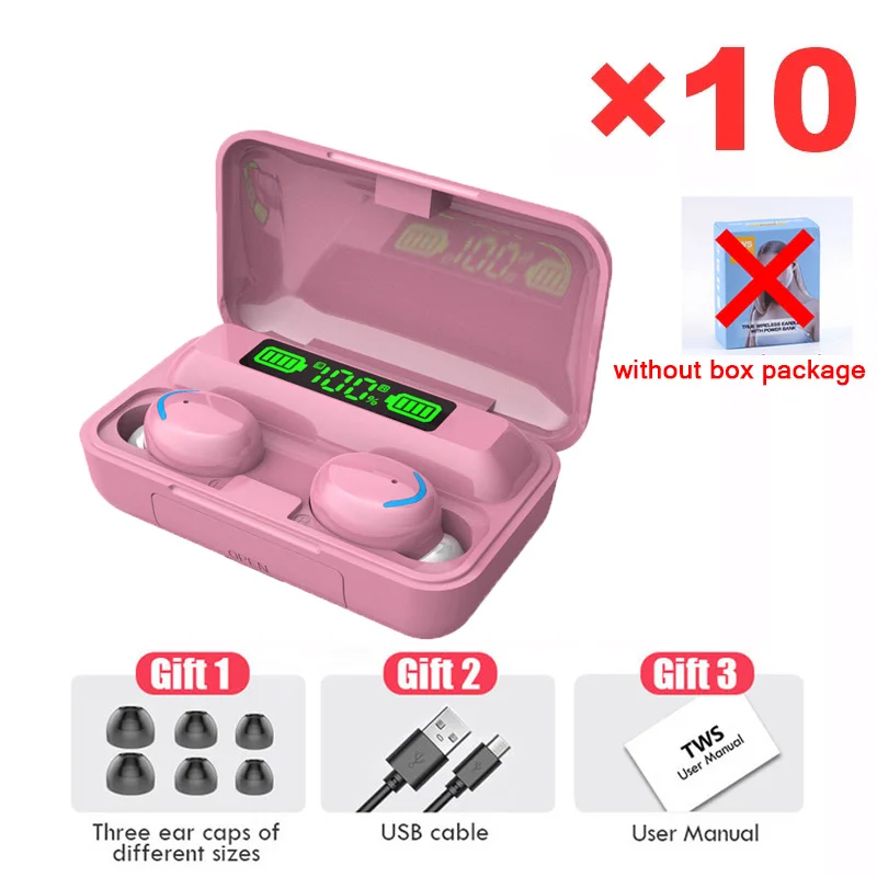 

TWS Bluetooth 5.0 Earphone 2200mAh Charging Box Wireless Headphones With Microphone 9D Hifi Stereo Sports Earbuds Gaming Headset