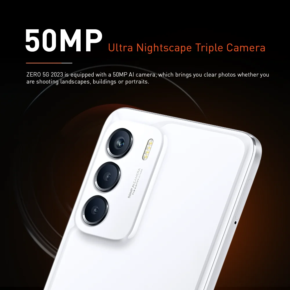 *World Premiere* infinix zero 5G 2023 NFC smartphone 6.78” 120Hz 500 nits display 8/256GB Wi-Fi 6 50MP mobile phone Hi-res audio