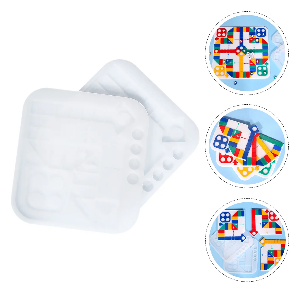 

2 Pcs Aeroplane Chess Puzzle Play Kids Mold Supply 3d Resin Molds Flight Casting Silica Gel Child Silicone Moulds